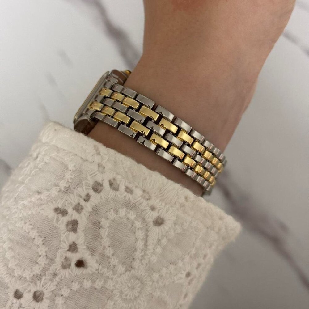 Sku:0345 gold silver watch stainless steel bracelet vintage style +in a gift bag - Picture 8 of 9